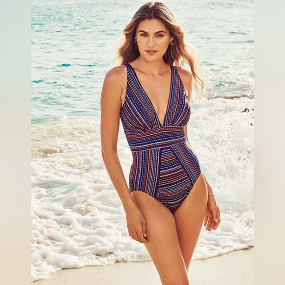 Miraclesuit Shimmer Links Odyssey One Piece Swimsuit Size 10 - Picture 5 of 16